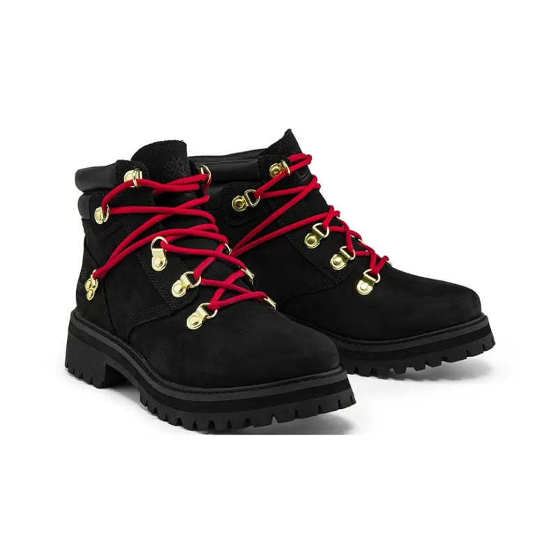 Timberland Holiday Luxe Waterproof Boot 'Black Nubuck Red' Women's-3