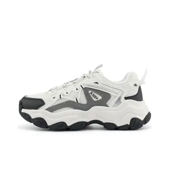 Kappa Low Top Chunky Sneakers Unisex White Black Frost Gray