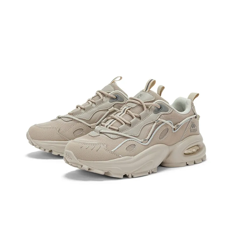 Kappa Cushioning Anti Slip And Wear Resistant Low Top Chunky Sneakers Unisex Silver Gray-1