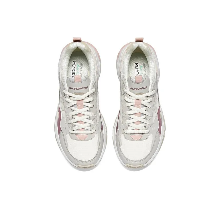 Skechers Stamina V2 'Light Gray White Red' Women's-3