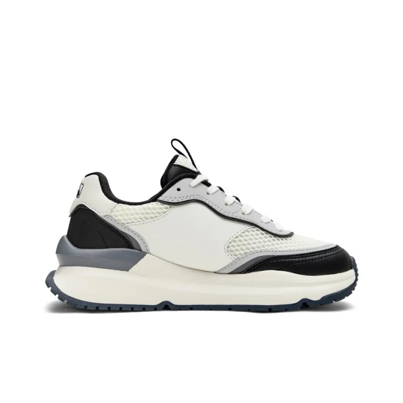MLB Chunky Runner Bare Eyes 3D Anti Slip Wear Resistant Low Top Chunky Sneakers Unisex Black White-1