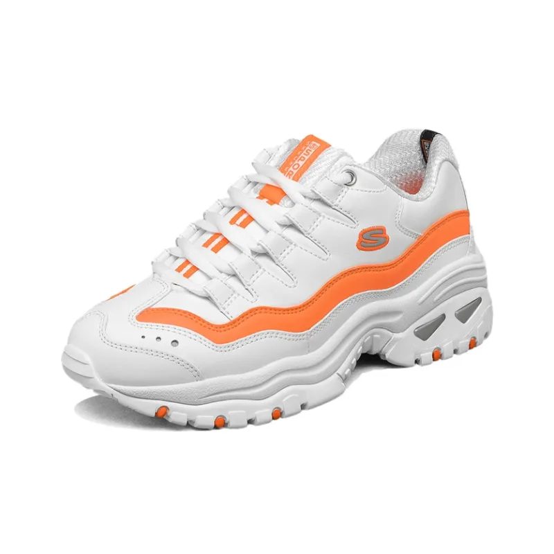 Skechers Energy Over Joy Low Top Running Shoes White/Orange Women's-2