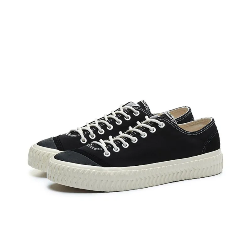 Excelsior Canvas Shoes Unisex Low-Top Charcoal Black-1