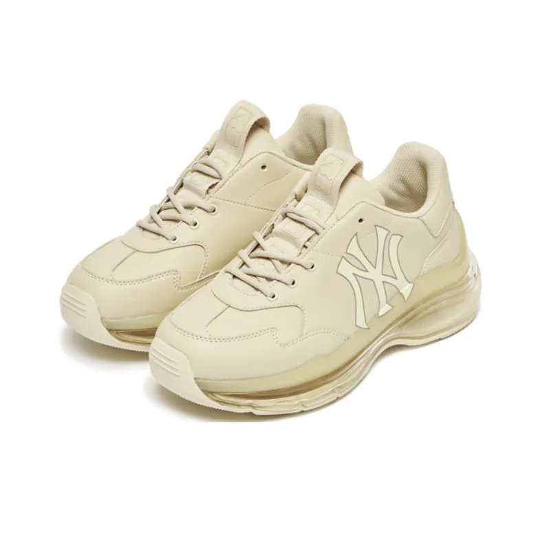 MLB Big Ball Chunky Anti Slip And Wear Resistant Lightweight Low Top Chunky Sneakers Unisex Beige-2