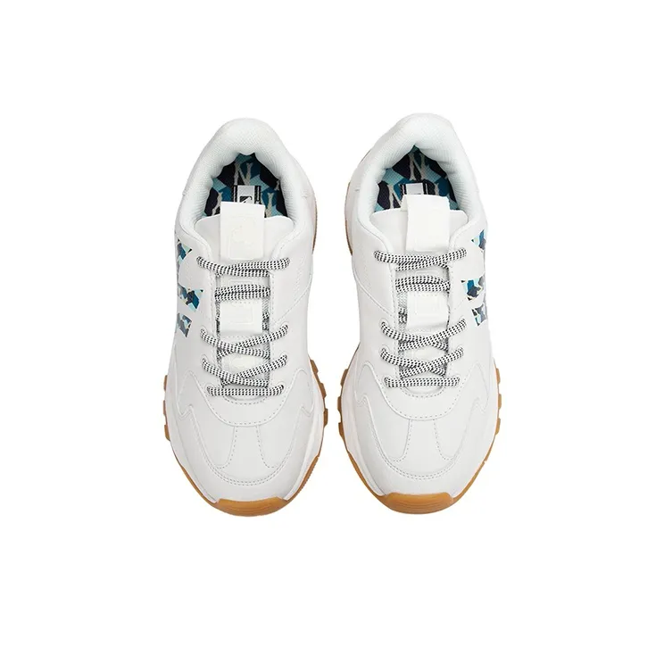 MLB Big Ball Chunky Cushioning Anti Slip And Wear Resistant Height Increasing Low Top Chunky Sneakers Unisex White-3