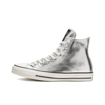 Converse Chuck Taylor All Star Shiny Metal High Top Silver Women's