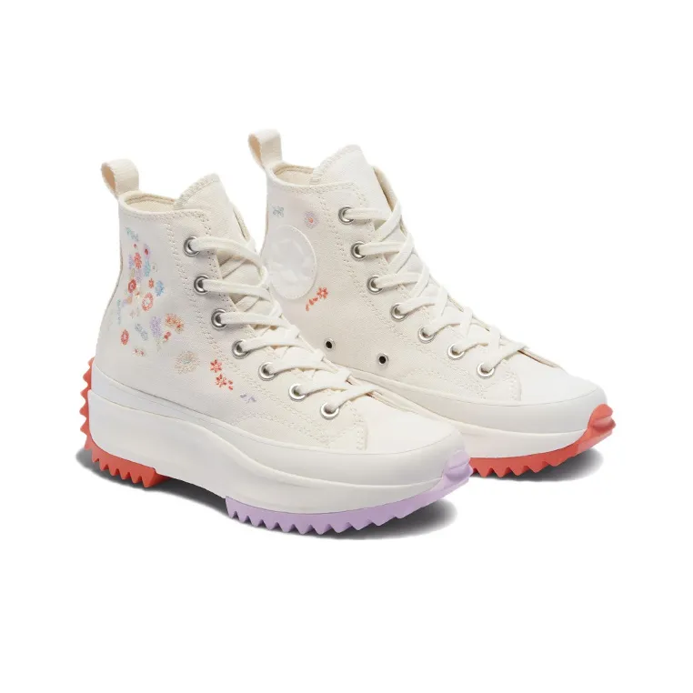 Converse Run Star Hike Platform Hi Embroidered Floral Egret-2