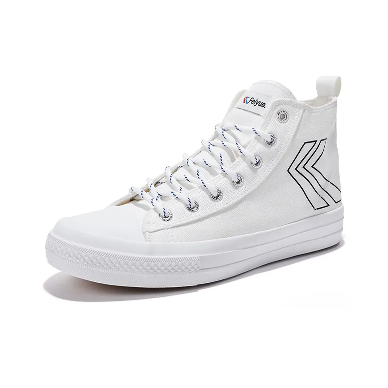 Feiyue Mid Top Canvas Shoes Unisex Black White-2