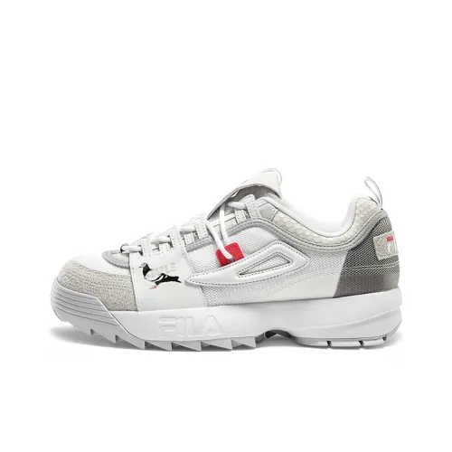 Staple X FILA FUSION Chunky Sneakers Men Low-Top White Gray