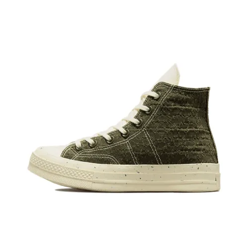 Converse 1970s Canvas Shoes Women's High-Top White/Olive Green