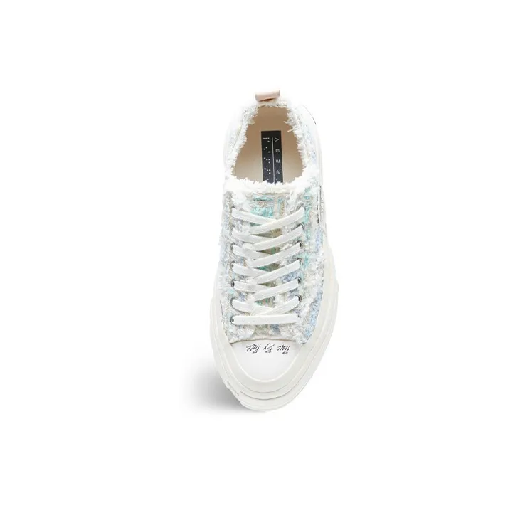 VESSEL G.O.P. Lows 'Pastel Mixed Tweed' Low Top Vulcanized Canvas Shoes Unisex Blue-3