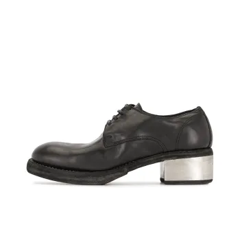 GUIDI Contrast Heel Lace up Shoes