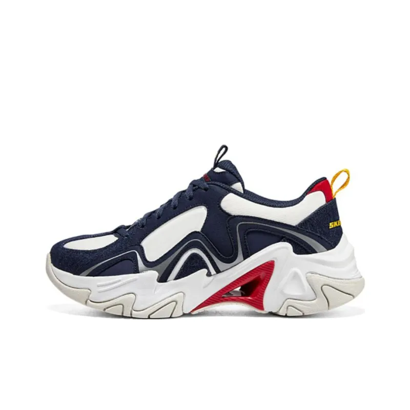 Skechers Stamina V3 Chunky Sneakers Women's Low Top Blue Red-0