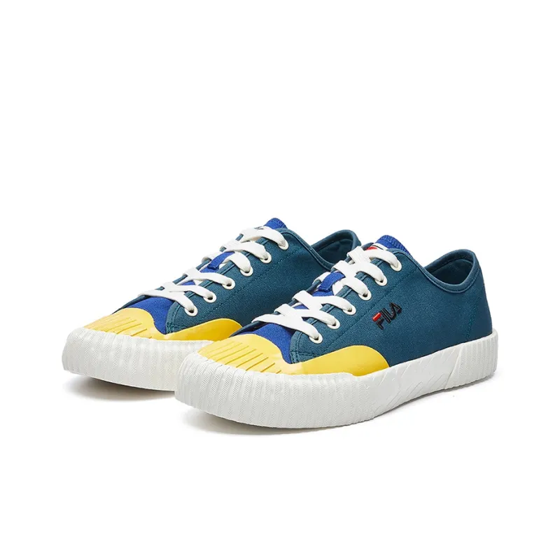 FILA FUSION Carve Anti-Slip And Wear-Resistant Breathable Low-Top Canvas Shoes Men's Western Green-2