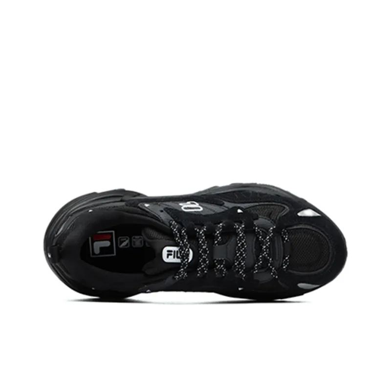 FILA FUSION BUZZARD Meteor Shoes Cushioning Anti-Slip And Wear-Resistant Low-Top Chunky Sneakers Men's Black-2