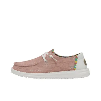 Heydude Canvas Shoes Women's Low Top Rose Pink