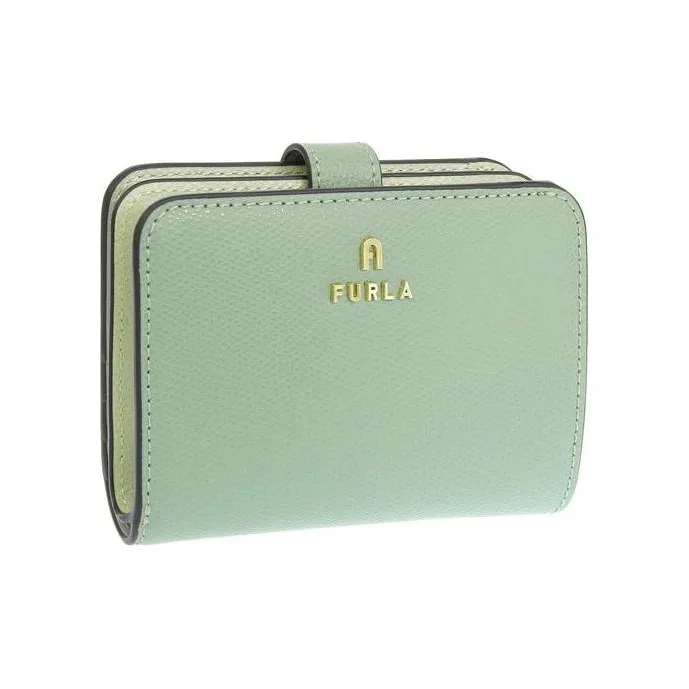 Furla Leather Wallet Small Size Women's Green-1