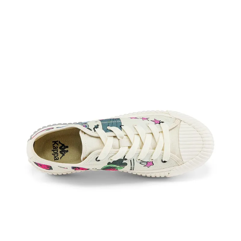 Kappa Kappa Player Series Zhao Diyu Collaboration Wear resistant And Lightweight Low Top Canvas Shoes Women's White-4