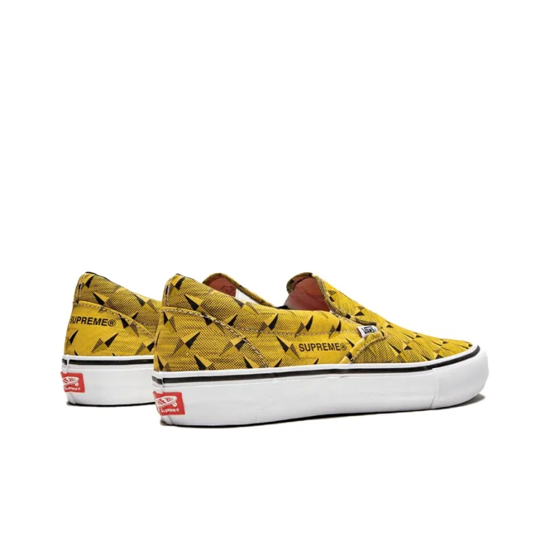 Vans X Supreme Slip On SS19 Diamond Plate Collection Yellow-3
