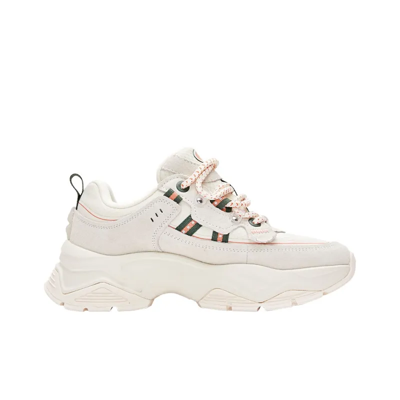 Champion Chunky Sneakers Women's Low Top Beige Green-1
