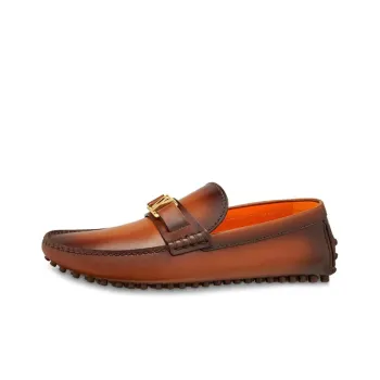 LOUIS VUITTON Hockenheim Casual Shoes Men Chestnut/Orange