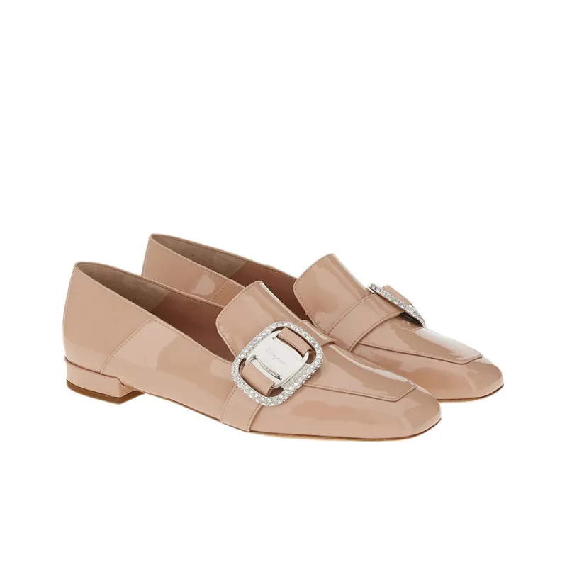 FERRAGAMO Vara Casual Single Shoes Women's Beige-2