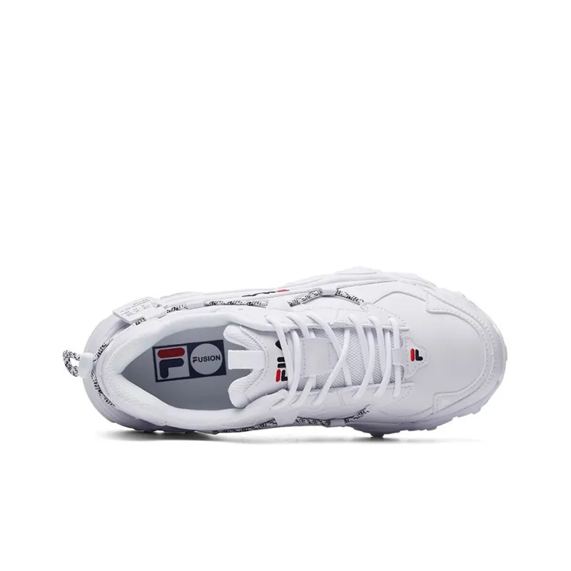 FILA FUSION Cat Claw Slip Resistant Cushioning Abrasion Resistant Breathable Low Top Chunky Sneakers Women's FILA White-3