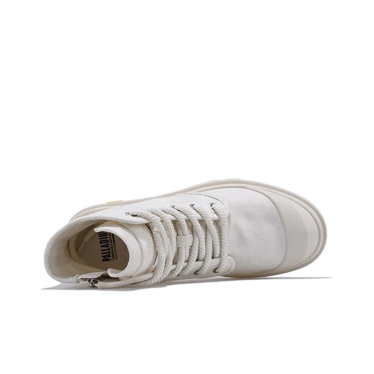 Palladium Pampa High Top Canvas Shoes Women's Dove Gray-2