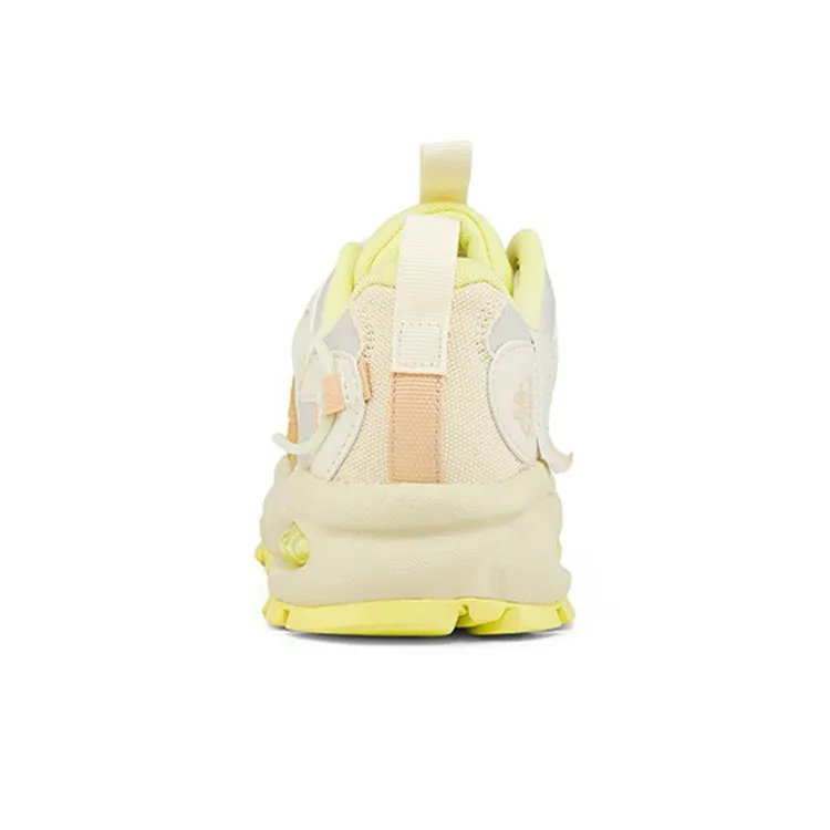 Kappa Cushioning Anti-Slip And Wear-Resistant Breathable Coverage Low-Top Chunky Sneakers Unisex Yellow-4