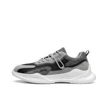 Jeep Wear Resistant Low Top Chunky Sneakers Men's Gray Black
