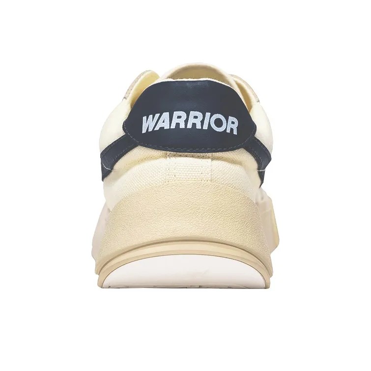 Warrior Divine Power Chinoiserie Collection De Xin Little Hooked Heel Sports Canvas Shoes Unisex Beige Dark Blue-3