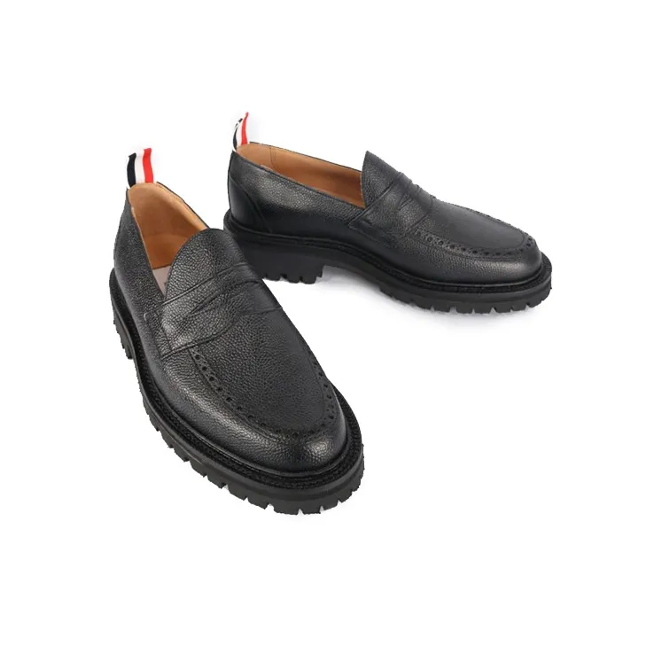 THOM BROWNE RWB-stripe Leather Loafers-2