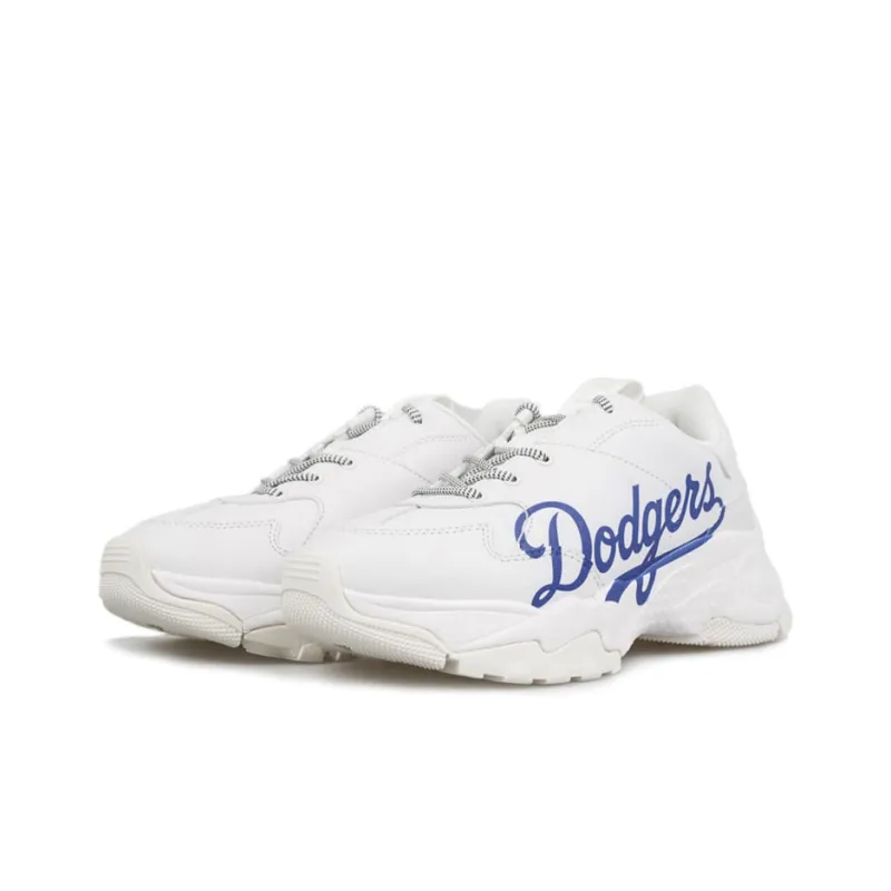 MLB Big Ball Chunky LA Cushioning Anti Slip And Wear Resistant Height Increasing Low Top Chunky Sneakers Unisex White-2