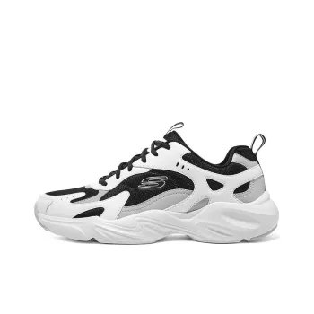 Skechers D'LITES Durable Breathable Low Top Chunky Sneakers Men's Black White