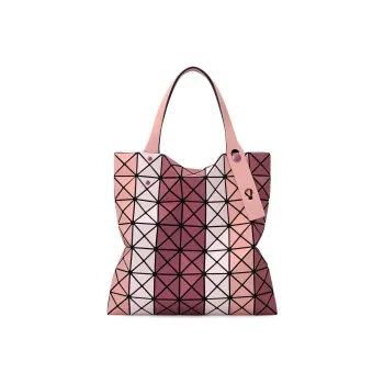 ISSEY MIYAKE PRISM STRIPE Polyvinyl Chloride Resin Tote Bag, Shopping Bag, Handbag Women's Red