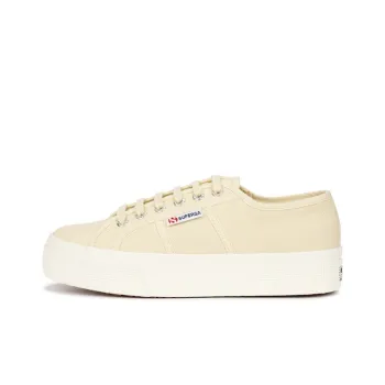 SUPERGA Lightweight Height Increasing Low-Top Canvas Shoes Women's Beige