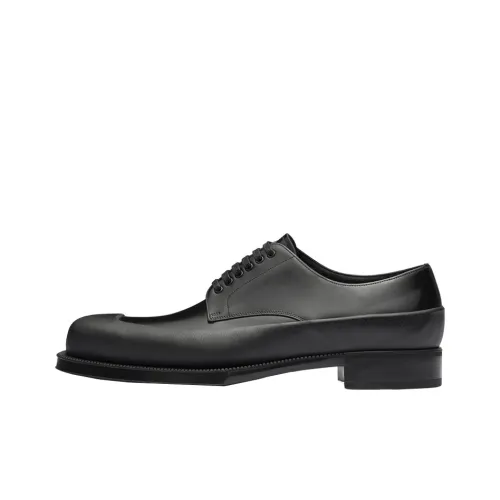 PRADA Brushed Square-toe Derby Shoes