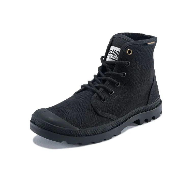 Palladium Pampa Hi Originale W Anti-Slip And Wear-Resistant Breathable High-Top Canvas Shoes Unisex Black-1
