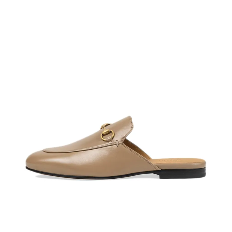 GUCCI Princetown Slipper Brown Leather Women's-0
