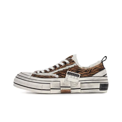 xVESSEL G.O.P. Lows "Tiger Print" Canvas Shoes Unisex Brown