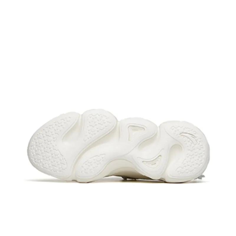 ANTA Life Collection Chunky Sneakers Women's Low Top Ivory White/Silver-5