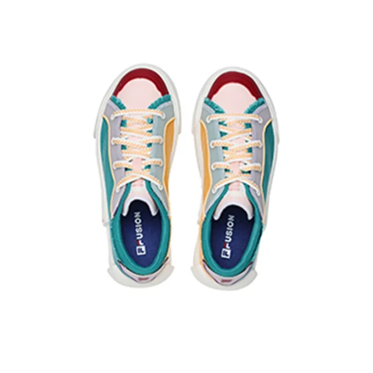 FILA FUSION POP Canvas Shoes Women's Low Top Duck Water Blue/Amber-2
