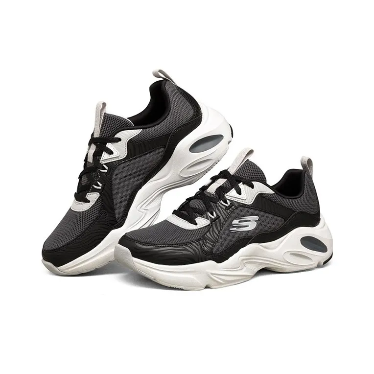 Skechers Stamina Airy Low Top Running Shoes Black/White Women's-2