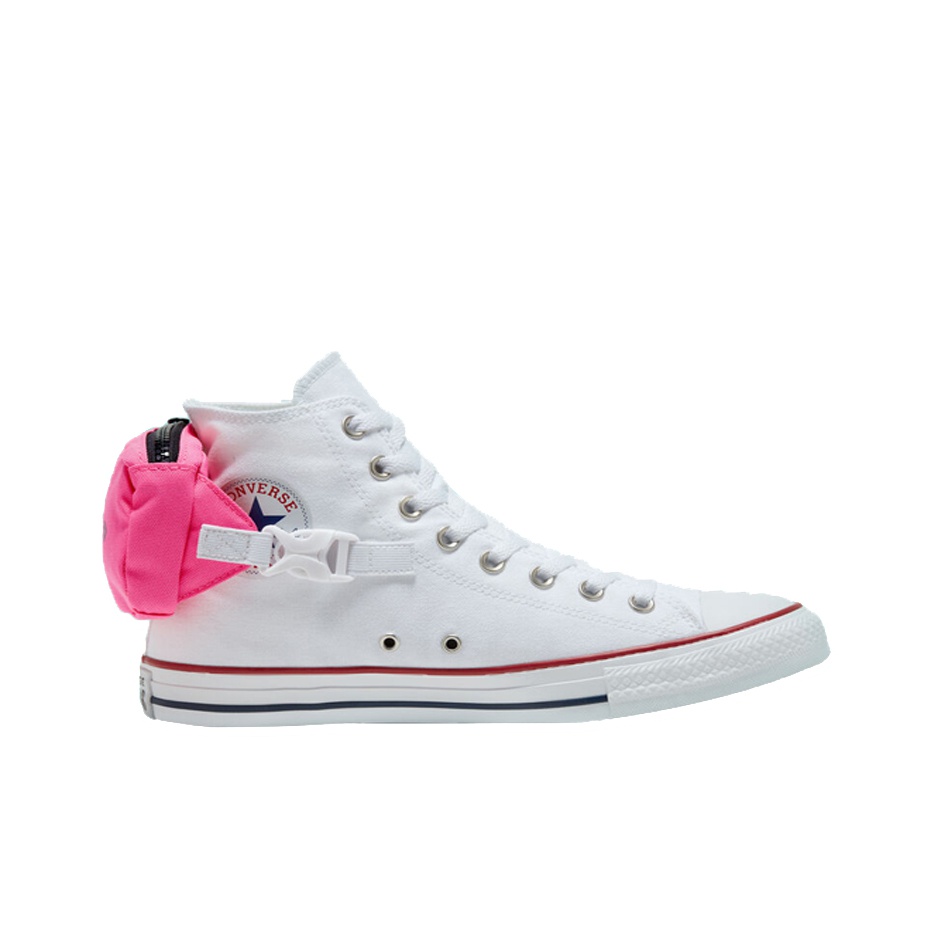 Converse Chuck Taylor All Star High Buckle Up Neo Pink White Men s Size 8.5