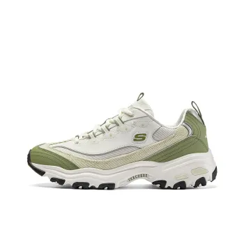 Skechers D'Lites Varsity Spirit Sneaker 'White Beige Green'