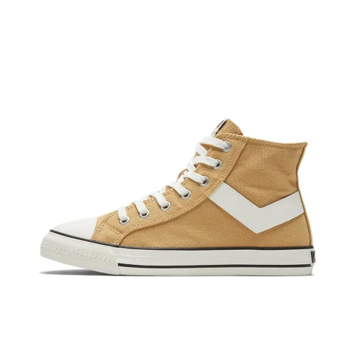 Pony High Top Canvas Shoes Khaki