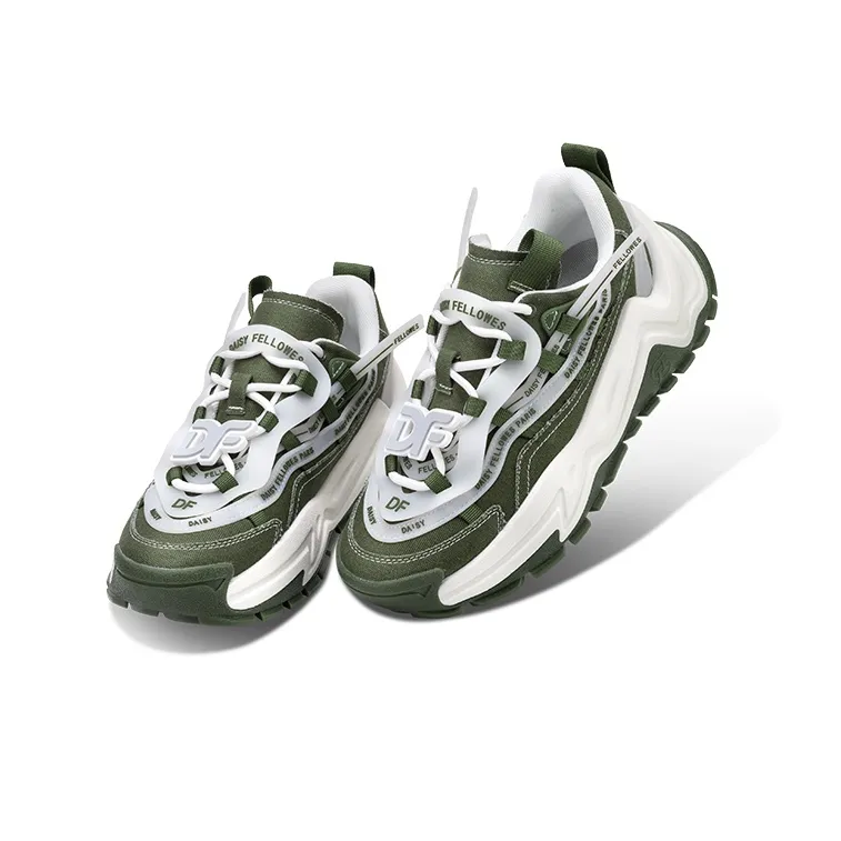 Daisy Fellowes Devil One Chunky Sneakers Unisex Army Green-3