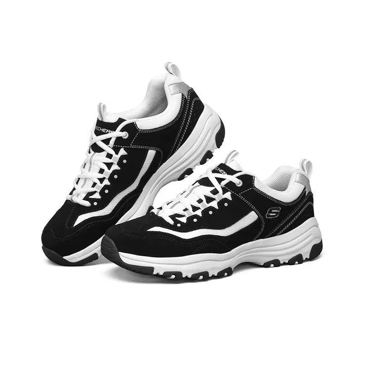 Skechers D'Lites I Conik Low Top Running Shoes Black/White-2
