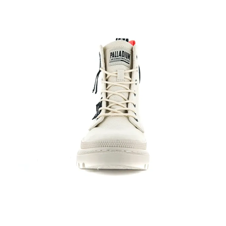 Palladium Pallatrooper Zip Anti-Slip Wear-Resistant High-Top Canvas Shoes Women's Khaki-2