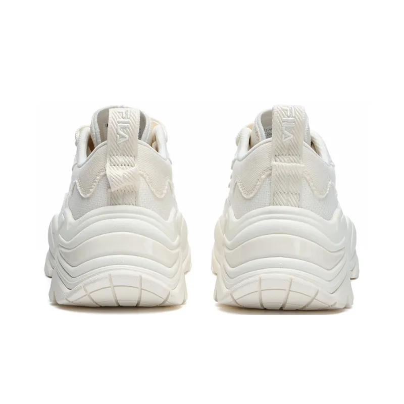 FILA Canvas Anti Slip And Wear Resistant Breathable Low Top Canvas Shoes Women's Milk White-3